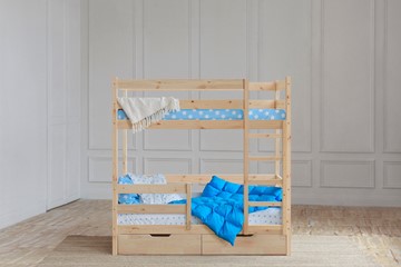 Детская кровать для мальчика без крыши с ящиками, без покраски в Калуге