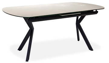 Керамический обеденный стол Шамони 1CX 140х85 (Oxide Avorio/Графит) в Калуге