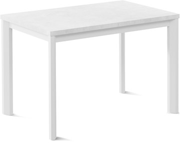 Маленький кухонный стол Нагано-1L (ноги металлические белые, белый цемент) в Калуге