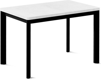 Маленький кухонный стол Токио-1L (ноги металлические черные, белый цемент) в Калуге