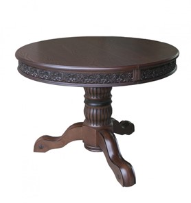 Деревянный стол на кухню Милорд 110х160, Орех + Патина в Калуге
