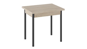 Кухонный стол раздвижной Родос тип 2 с опорой d40 (Черный муар/Дуб Сонома) в Калуге