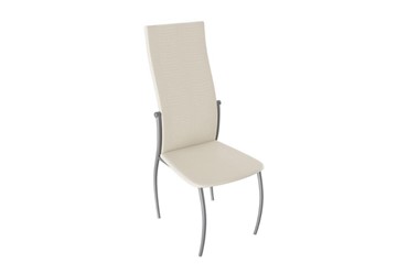 Обеденный стул Комфорт-М, цвет Эмаль Бриллиант, Бежевый Аллигатор к/з 218 (белый перламутр) в Калуге