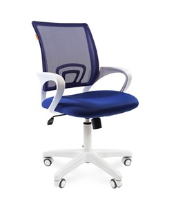 Компьютерное кресло CHAIRMAN 696 white, ткань, цвет синий в Калуге