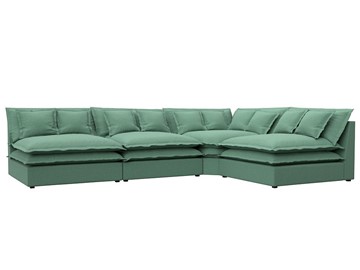 Угловой диван Лига-040, Амур зеленый (рогожка) в Калуге