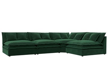 Угловой диван Лига-040, Зеленый (велюр) в Калуге
