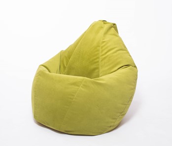 Кресло-мешок Груша малое, велюр однотон, травянное в Калуге