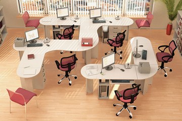 Комплект офисной мебели Классик для 5 сотрудников в Калуге
