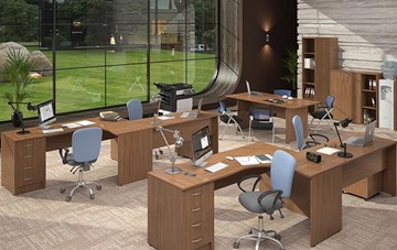 Комплект офисной мебели IMAGO три стола, 2 шкафа, стеллаж, тумба в Калуге