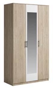 Шкаф 3 двери Светлана, с зеркалом, белый/дуб сонома в Калуге