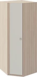 Распашной угловой шкаф Глэдис М21 (Шимо светлый/Белый текстурный) в Калуге