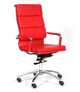 Компьютерное кресло CHAIRMAN 750 экокожа красная в Калуге