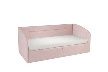 Кровать детская 0.9 Альба (Софа), нежно-розовый (велюр) в Калуге