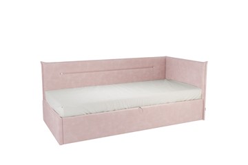 Кровать в детскую 0.9 Альба (Тахта), нежно-розовый (велюр) в Калуге
