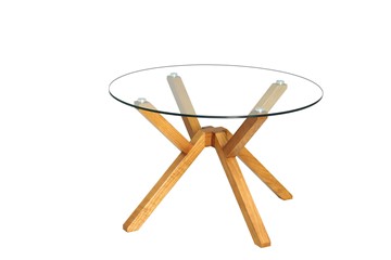 Стеклянный столик Берген-2, натуральный массив в Калуге