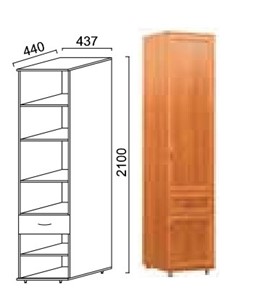 Распашной шкаф Александра-1, ПР-4, шимо светлый, МДФ с кожзамом в Калуге