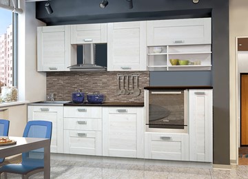 Кухонный гарнитур Квадро 2700, цвет Белая лиственница в Калуге