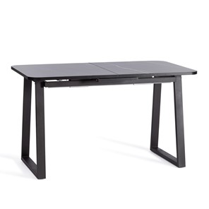 Кухонный стол раздвижной MALTIDO ЛДСП/HPL/металл, 130/160x75x75 Мрамор чёрный/чёрный арт.20627 в Калуге