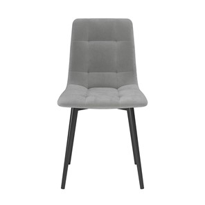Обеденный стул Белла, велюр тенерифе грей/Цвет металл черный в Калуге - предосмотр 1
