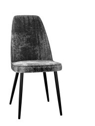 Мягкий стул DikLine 326 микровелюр M14 серый, ножки черные в Калуге