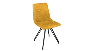 Кухонный стул Хьюго К4 (Черный муар/Микровелюр Wellmart Yellow) в Калуге