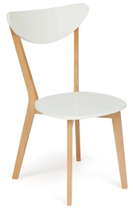 Кухонный стул MAXI (Макси), бук/МДФ 86x48,5x54,5 Белый/Натуральный Бук арт.19584 в Калуге