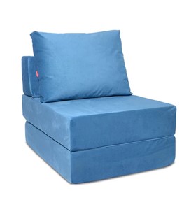 Бескаркасное кресло Окта, велюр синий в Калуге