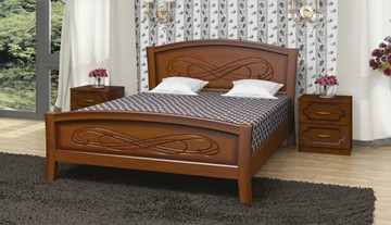 Кровать полутороспальная Карина-16 (Орех) 140х200 в Калуге