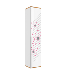 Шкаф одностворчатый Урбан 528.040, белый/розовый в Калуге