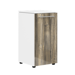 Низкий шкаф колонна MORRIS Дуб Базель/белый MLC 42.1 (429х423х821) в Калуге