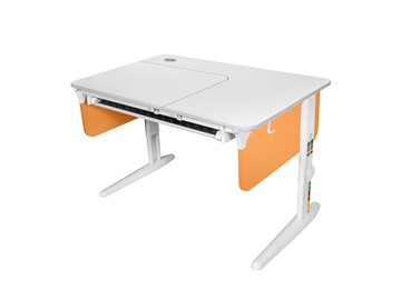 Растущий стол L/70-45 (СУТ 62) с лотком, белый/белый/оранжевый в Калуге